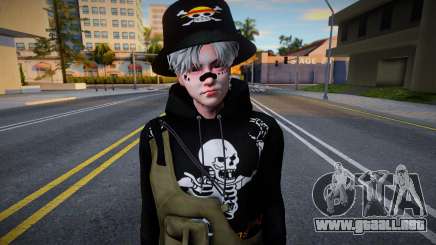 Skin Fivem Mugiwara Skull Vest para GTA San Andreas