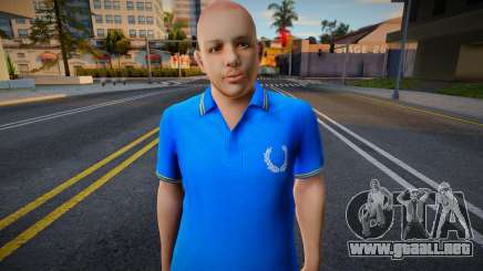 Un hombre con una camiseta azul para GTA San Andreas