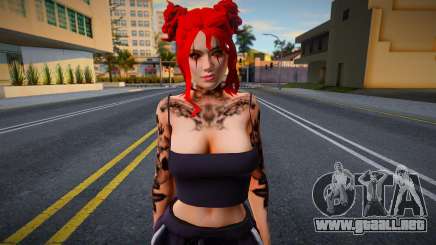 Piel de una chica con tatuajes para GTA San Andreas