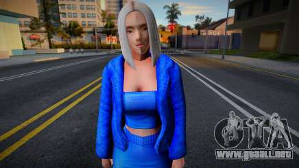 Blonde blue outfit para GTA San Andreas