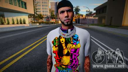 Anuel AA White T-Shirt para GTA San Andreas