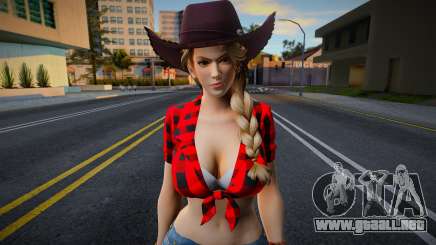 Sarah Brayan Vegas Cow Girl Red Outfit para GTA San Andreas