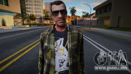 Niko Bellic Casual V1 Flannel W Undershirt v2 para GTA San Andreas