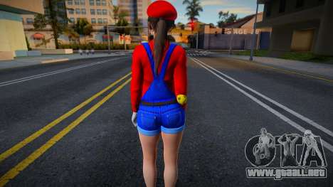 DOAXVV Sayuri - Super Mario Outfit v2 para GTA San Andreas