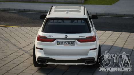 BMW X7 M60i 2023 White Ukr para GTA San Andreas