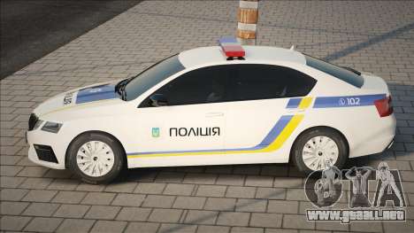 Skoda Oktavia VRS 2017 Policía de Ucrania para GTA San Andreas