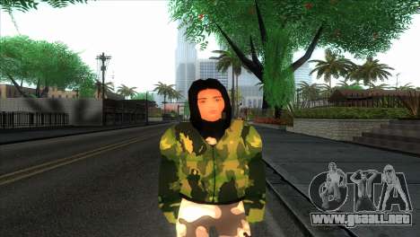 Camuflaje de chica militar para GTA San Andreas