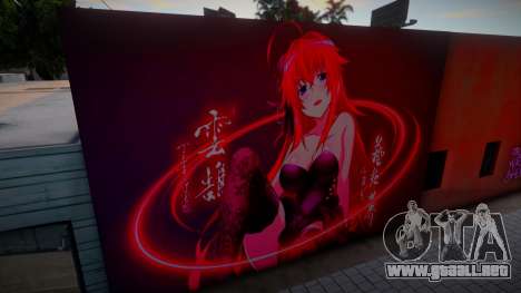 Mural Rias Gremory v1 para GTA San Andreas