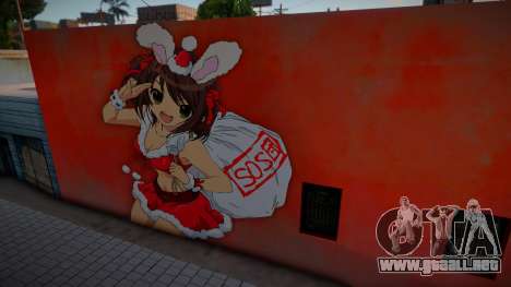 Graffiti Navideño De Haruhi para GTA San Andreas