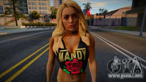 Mandy Rose Golden Outfit WWE para GTA San Andreas