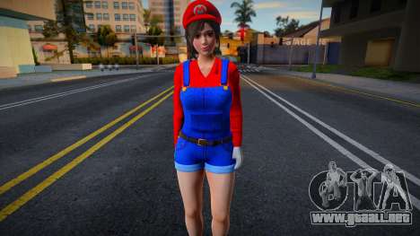 DOAXVV Sayuri - Super Mario Outfit v2 para GTA San Andreas