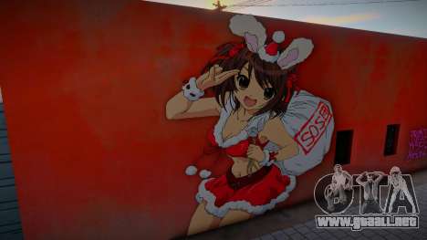 Graffiti Navideño De Haruhi para GTA San Andreas