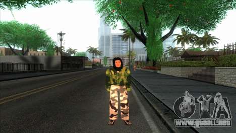 Camuflaje de chica militar para GTA San Andreas