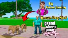 Animated Brown Dog Mod por Faizan Gaming para GTA Vice City
