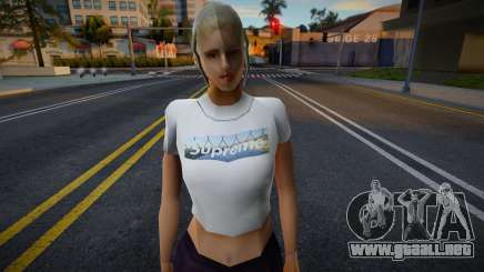 Chica linda en la parte superior de Supreme para GTA San Andreas