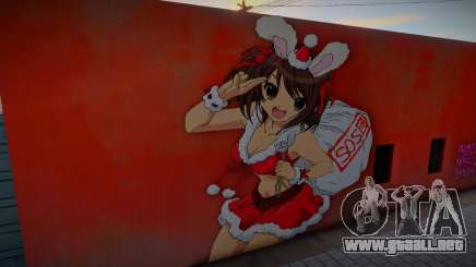 Graffiti Navideño De Haruhi para GTA San Andreas