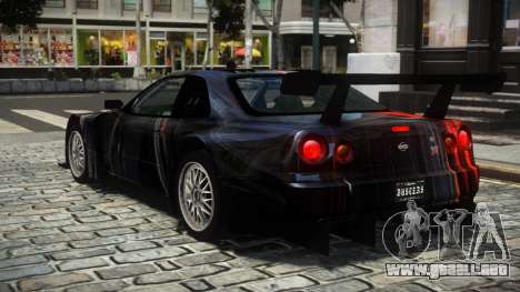 Nissan Skyline R34 X-Custom LE S7 para GTA 4