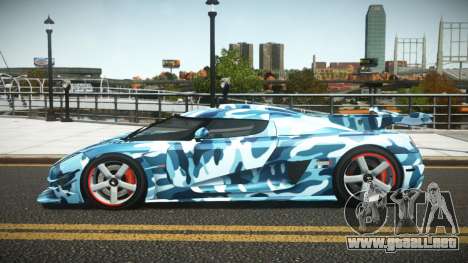 Koenigsegg Agera One G-Sport S1 para GTA 4