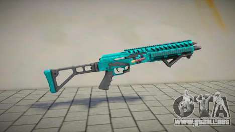 Green-Blue Chromegun para GTA San Andreas
