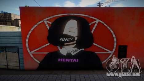 Anime Girl Wall Art Hentai para GTA San Andreas