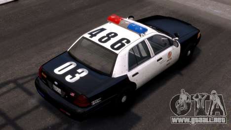 LAPD - 2000 Ford Crown Victoria P71 para GTA 4