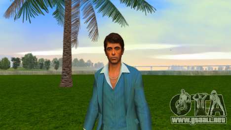 Tony Montana con un traje azul para GTA Vice City