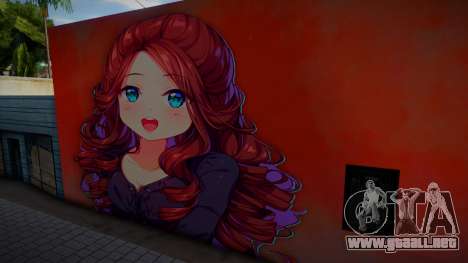 Anime Girl Wall Art pt. 5 para GTA San Andreas