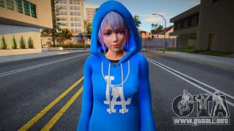 DOAXVV Shizuku - Hoodie LA Crips v2 para GTA San Andreas