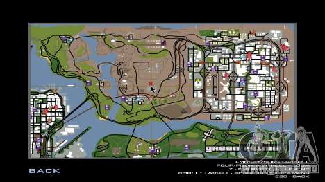 Iconos en el mapa de DUCK MODS para GTA San Andreas