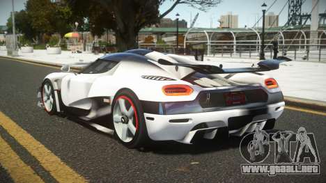 Koenigsegg Agera One G-Sport S3 para GTA 4