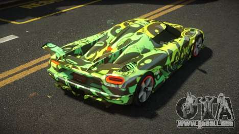 Koenigsegg Agera One G-Sport S12 para GTA 4