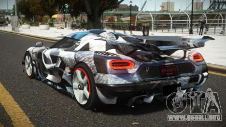 Koenigsegg Agera One G-Sport S5 para GTA 4