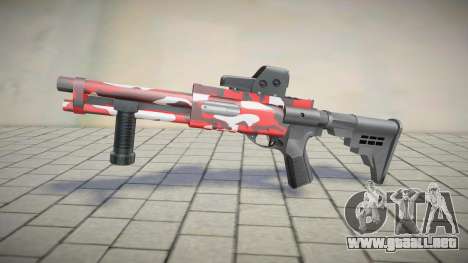 Red Camo Shotgun para GTA San Andreas