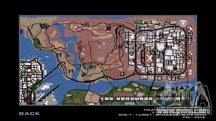 Mapa dibujado a mano para GTA San Andreas