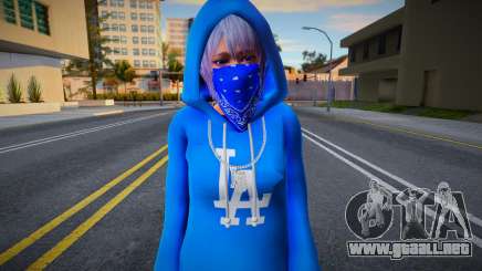 DOAXVV Shizuku - Hoodie LA Crips v1 para GTA San Andreas