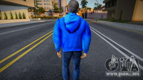 Chico con una sudadera azul al estilo de CR para GTA San Andreas