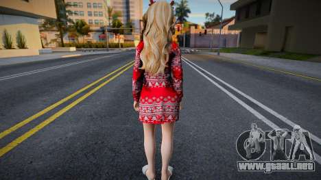 Aerith Gainsborough - Chrismas Sweater Dress v2 para GTA San Andreas