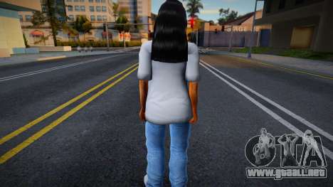 Chica con camiseta blanca para GTA San Andreas