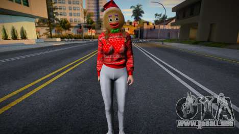 Monica - Christmas Sweater Knitted Leggings v2 para GTA San Andreas