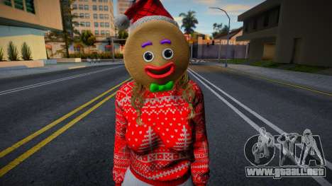 Monica - Christmas Sweater Knitted Leggings v2 para GTA San Andreas