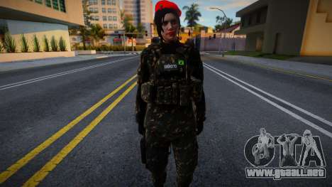 Chica Militar Brasil v2 para GTA San Andreas