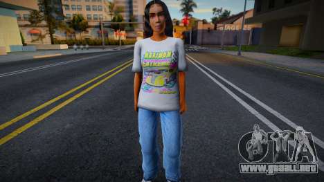 Chica con camiseta blanca para GTA San Andreas