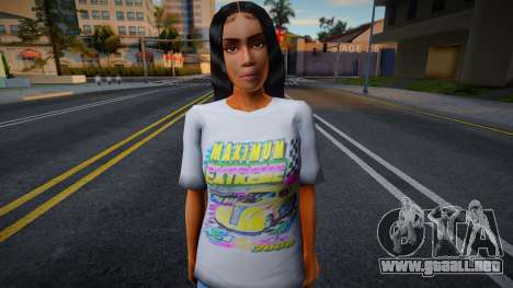 Chica con camiseta blanca para GTA San Andreas