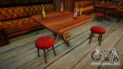 Mesas y sillas HD en bares para GTA San Andreas
