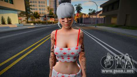 Piel femenina en pijama para GTA San Andreas