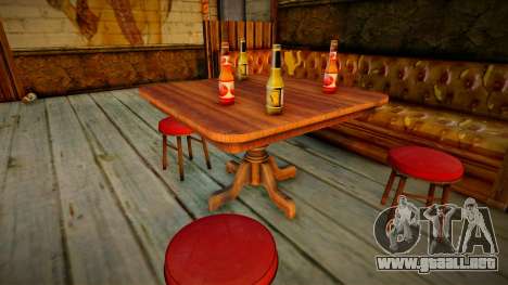 Mesas y sillas HD en bares para GTA San Andreas