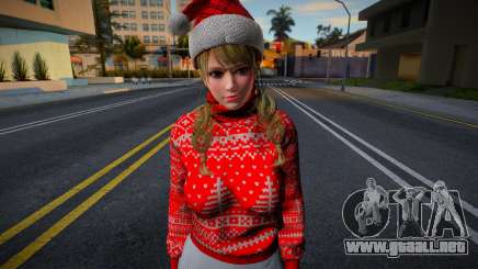 Monica - Christmas Sweater Knitted Leggings v1 para GTA San Andreas