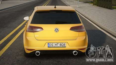 Volkswagen Golf VII 2012 Yellow para GTA San Andreas