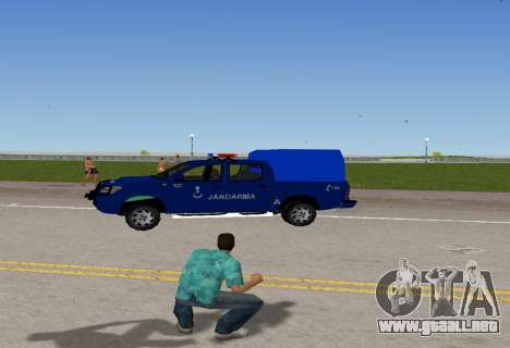 Coche de policía Toyota Hilux en color azul para GTA Vice City