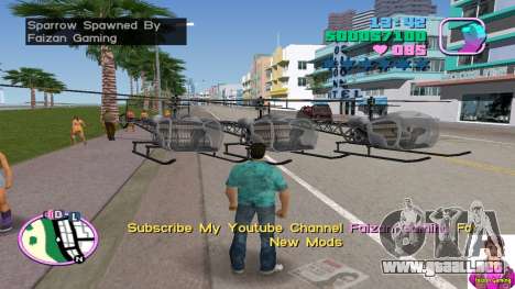 Helicóptero Spawn Sparrow para GTA Vice City